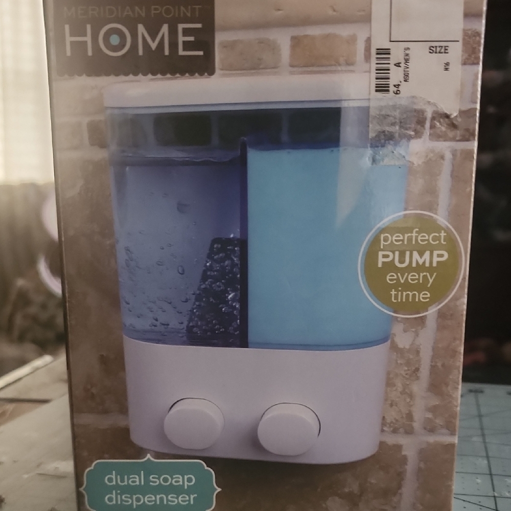Dual Soap Dispenser - Blue and White
